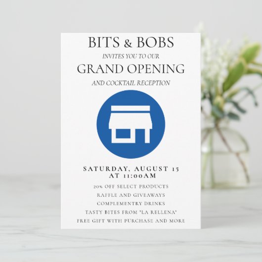Grand Opening Einladung (Stehend Vorderseite)