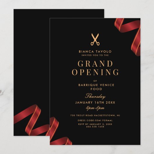 Grand Opening Einladung (Vorne/Hinten)