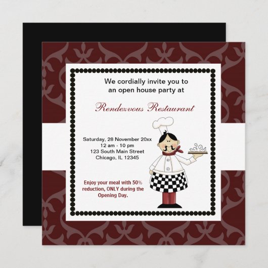 Grand Opening Einladung (Vorne/Hinten)