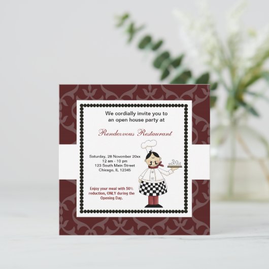 Grand Opening Einladung (Stehend Vorderseite)