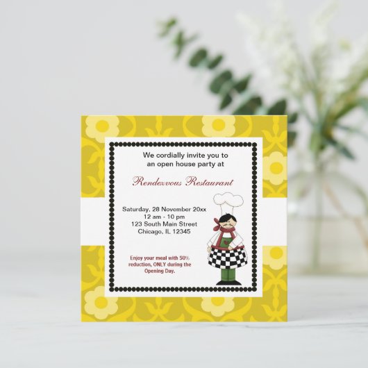 Grand Opening Einladung (Stehend Vorderseite)