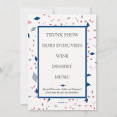 Grand Opening Event Blue Ribbon (Zurück öffnen) Einladung (Rückseite)