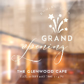 Grand Opening Firework Star White kommt bald Fensteraufkleber (Blatt 2)