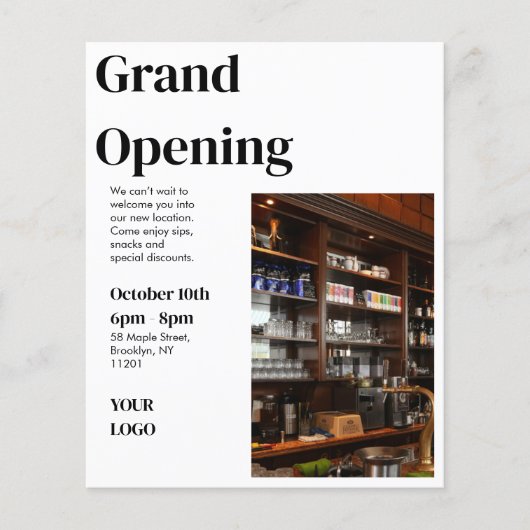 Grand Opening Flyer | Minimal (Vorne)