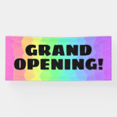 Grand Opening! Geometrisches Regenbogenbanner Banner (Horizontal)