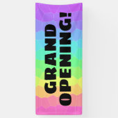 Grand Opening! Geometrisches Regenbogenbanner Banner (Vertikal)