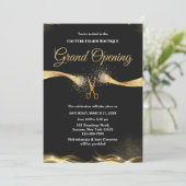 Grand Opening Gold Ribbon Cutting Zeremonie Einladung (Stehend Vorderseite)