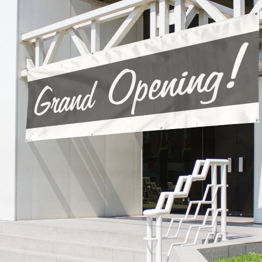 Grand Opening Gray & White Werbegeschäft Banner
