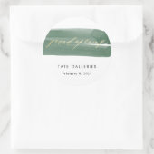 Grand Opening Green Ribbon Runder Aufkleber (Tasche)