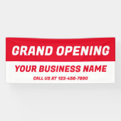 Grand Opening l Red & White Business Sign Banner (Horizontal)