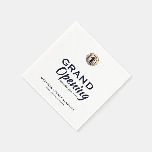 Grand Opening Launch Event Napkins mit Logo Serviette (Ecke)