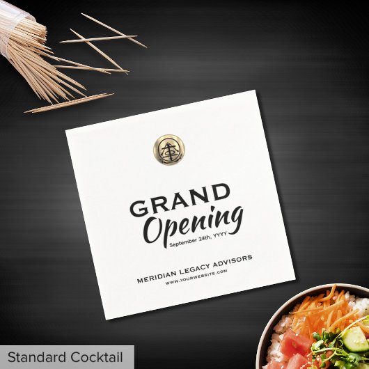 Grand Opening Launch Event Napkins mit Logo Serviette