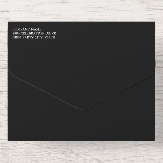 Grand Opening mit Black & Gold-Logos All-in-One-Einladung (Rückseite)