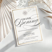 GRAND OPENING Modernes Business Logo Event schwarz Einladung