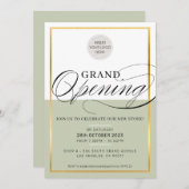 GRAND OPENING Modernes Firmenlogo Sali Einladung (Vorne/Hinten)