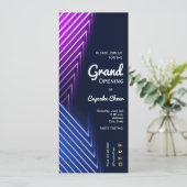 Grand Opening Neon Einladung (Stehend Vorderseite)