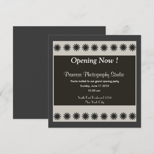 Grand Opening-Party Einladung (Vorne/Hinten)