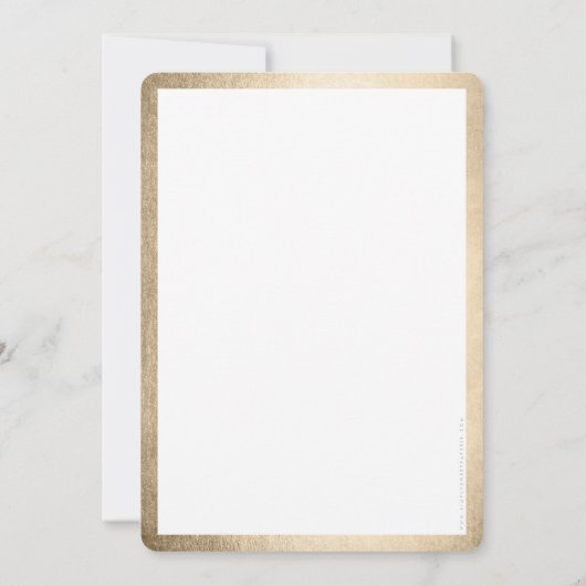 GRAND OPENING PARTY - Modernes Business Gold Einladung (Rückseite)