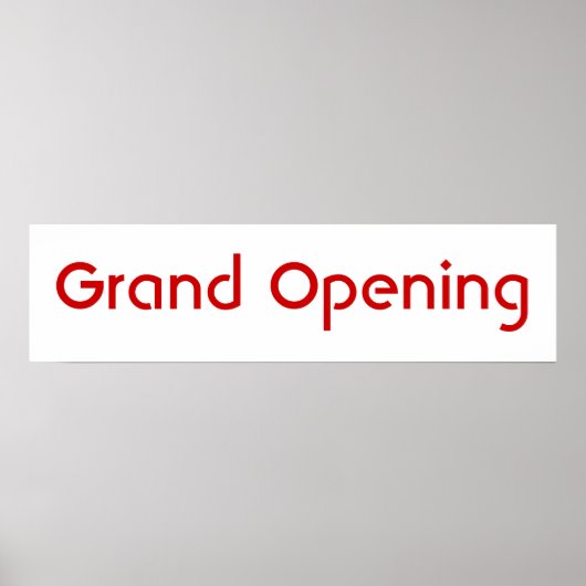Grand Opening Poster (Vorne)
