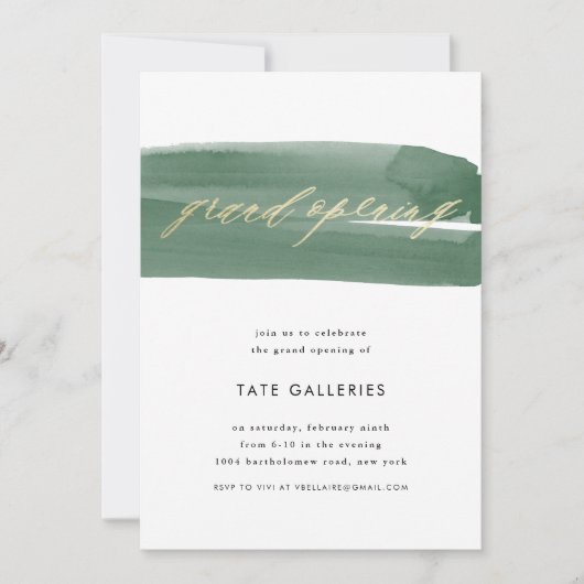 Grand Opening Ribbon Einladung (Vorderseite)