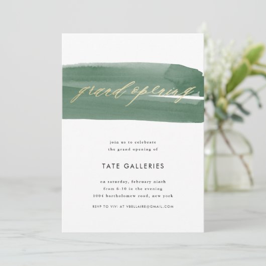 Grand Opening Ribbon Einladung (Stehend Vorderseite)