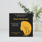 Grand Opening Salon (Gold) Einladung (Stehend Vorderseite)