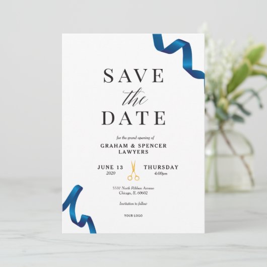 Grand Opening Save the Date Einladung (Stehend Vorderseite)