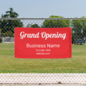 Grand Opening Script Firmenname Telefon Nr. Rot Banner (Insitu)