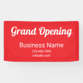 Grand Opening Script Firmenname Telefon Nr. Rot Banner (Horizontal)