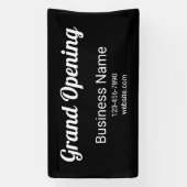 Grand Opening Script Firmenname Telefon Nr. Schwar Banner (Vertikal)