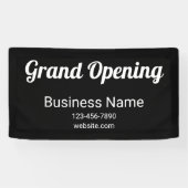 Grand Opening Script Firmenname Telefon Nr. Schwar Banner (Horizontal)