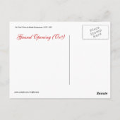 Grand Opening Vintag Postcard Postkarte (Rückseite)