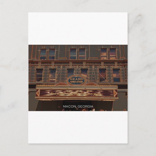 GRAND OPERA HOUSE - MACON, GEORGIA POSTKARTE (Vorderseite)