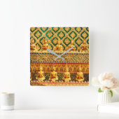 Grand Palace in Bangkok, Thailand Quadratische Wanduhr (Zuhause)