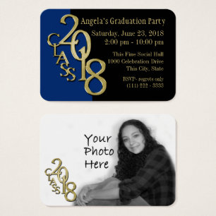 Grand Party Ballet Foto Card 2018 Blau und Gold