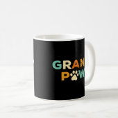 Grand Paw Mens Retro Dog Großmutter Opa Kaffeetasse (VorderseiteRechts)