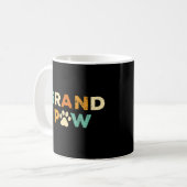 Grand Paw Mens Retro Dog Großmutter Opa Kaffeetasse (Vorderseite Links)