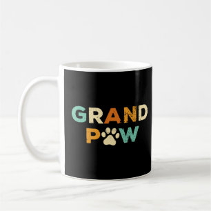 Grand Paw Mens Retro Dog Großmutter Opa Kaffeetasse