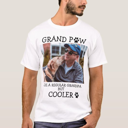Grand Paw Regular Opa aber Cooleres Custom Foto T-Shirt (Vorderseite)
