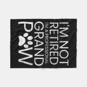 Grand Paw Shirt Retired Professional Grandpaw Funn Fleecedecke (Vorderseite (Horizontal))