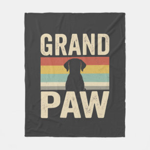 Grand Paw Vintage Hund Retro Fleecedecke