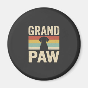 Grand Paw Vintage Hund Retro Magnet