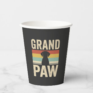 Grand Paw Vintage Hund Retro Pappbecher