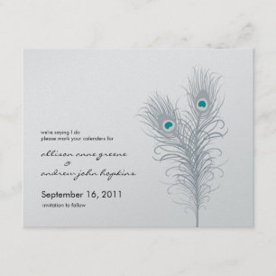 Grand Peacock Metallic Silver/Aquamarin Save the D Date