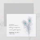 Grand Peacock Metallic Silver/Aquamarin Save the D Date (Vorne/Hinten)
