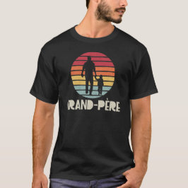 Grand Père Vintag Retro Sunset Vater and Child T-Shirt