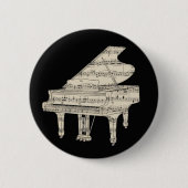 Grand Piano and Music Notes Button (Vorderseite)