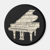 Grand Piano and Music Notes Magnet (Vorne)