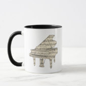 Grand Piano and Music Notes Tasse (Links)