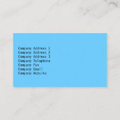 Grand Piano Blue Hintergrund Visitenkarte (Rückseite)